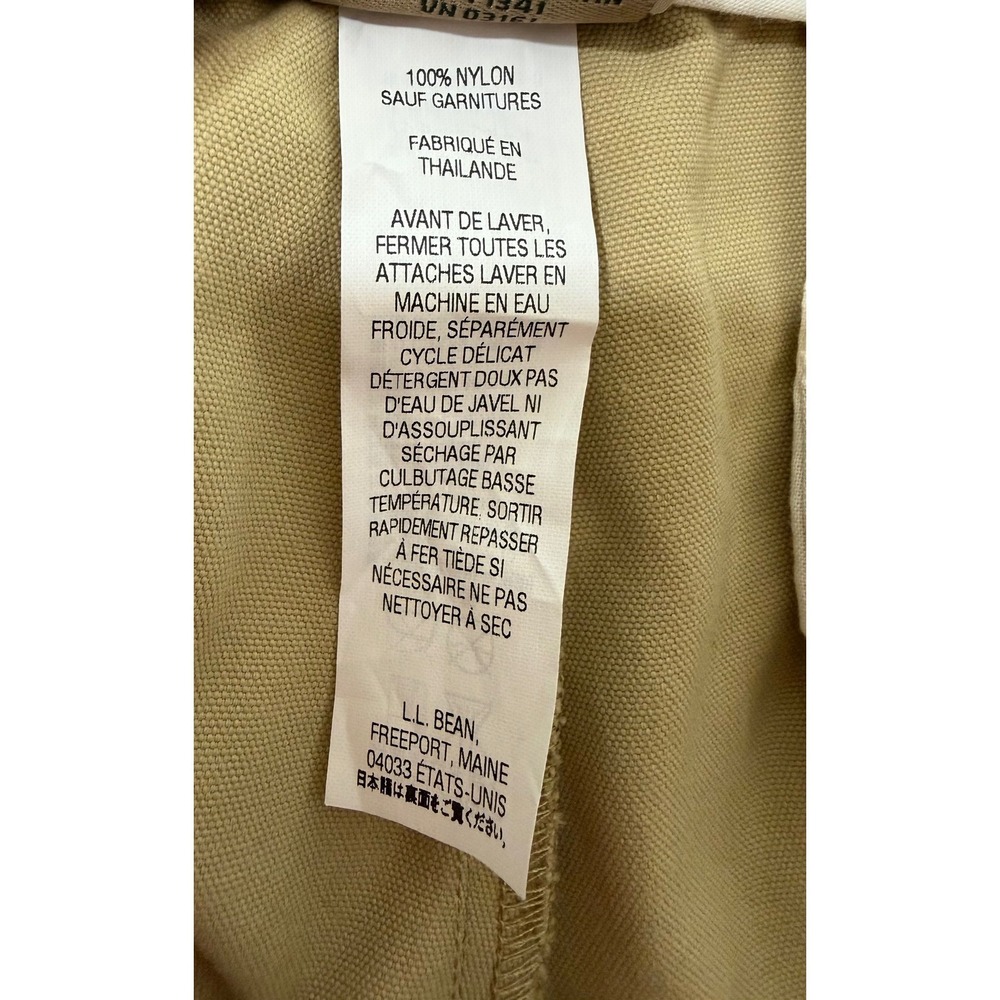Vintage L.L.Bean Upland Canvas pant size M Khaki Olive Color Block Outdoors EUC - Picture 3 of 9